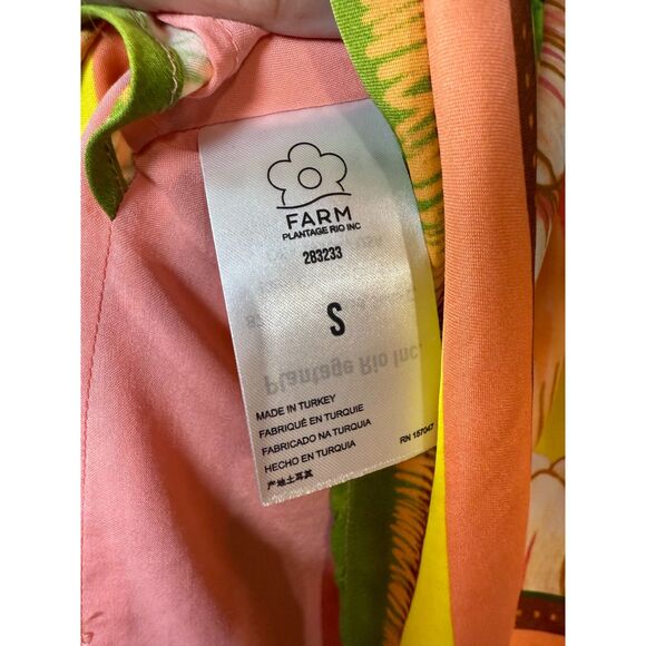 Farm Rio NWT Double Scarfs Pastel Mini Skirt Women’s Size Small Eco Viscose - Picture 10 of 11